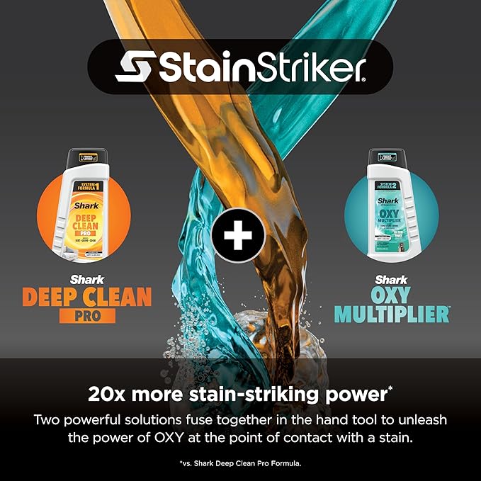 Shark StainStriker Portable Carpet Upholstery &amp Area Rug Cleaner Stain &amp Odor Remover Perfect for Car Interiors Nordic Blue PX202BRN
