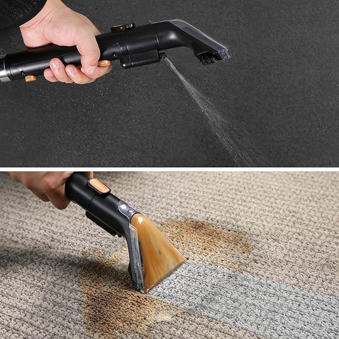 Carpet Cleaner Machine 11Kpa Strong Suction New 450W Powerful Motor Portable Upholstery Cleaner with Spot Cleaner Stain Remover for Pet Accident Rugs Carpet and Upholstery Orange