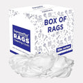 Recycled White Sheeting Cleaning Rags (5 lbs. Box) – Lint Free White Cotton Cloths for Manufacturing | Automotive | Janitorial | Shop Rags Bulk - Multipurpose