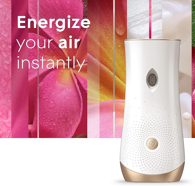Glade Automatic Spray Refill and Holder Kit Air Freshener for Home and Bathroom Tropical Blossoms 6.2 Oz 2 Count (Pack of 2) Multicolor