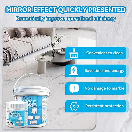 Granite Polishing Paste Marble Cleaner Countertop Stone Etch Remover - Professional Polish Compound for Granite Marble Quartz &amp Natural Stone | New Polishing Upgrade Easier to Use