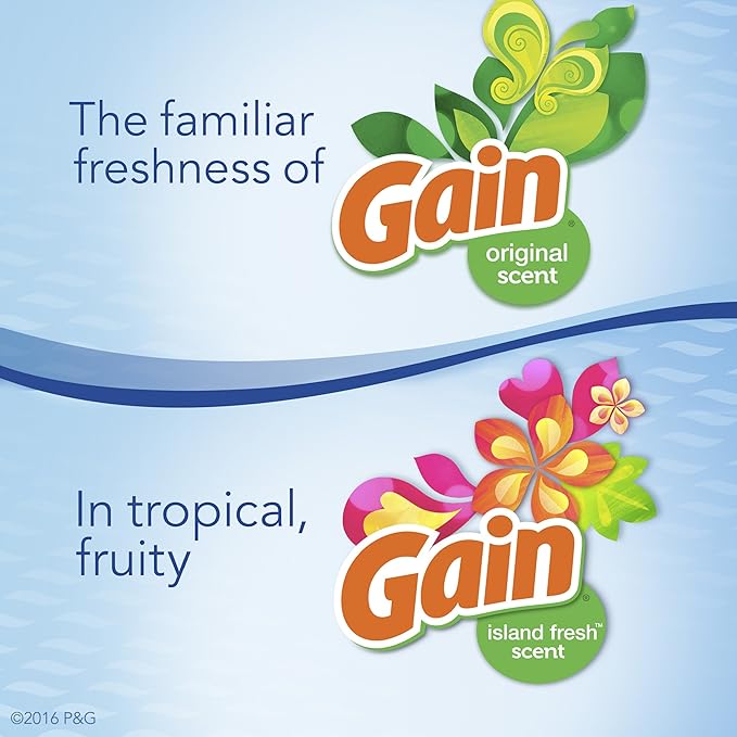 Febreze Air Freshener and Odor Eliminator Spray Gain Original and Island Fresh Scents 8.8oz (Pack of 4)