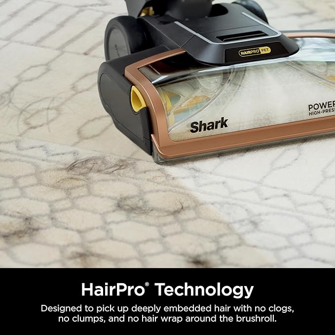Shark EX301 CarpetXpert HairPro Pet with StainStriker Corded Upright Deep Carpet Rug &amp Upholstery Cleaner Pet Stain Remover Gray (Renewed)