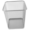 Square Mesh Waste Basket for Kitchen Bedroom Office Rustic Trash Can Solid Iron Mesh Base Modern Design