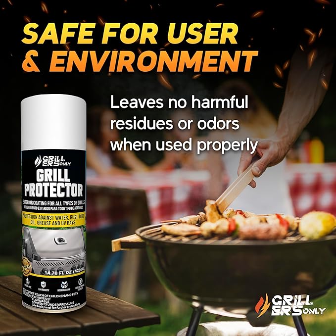 2-Pack Ceramic Grill Protector | Rust Prevention Spray &amp Anti Rust Spray for Metal | UV Shield &amp Blackstone Griddle Conditioner Alternative for Exterior Protection - 14.8 fl oz.