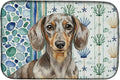 Caroline's Treasures Dapple Dachshund Coastal Sea Glass Dish Drying Mat Absorbent Dish Drying Mat Pad for Kitchen Counter Dish Drainer Mat for Countertop 14 x 21 Multicolor
