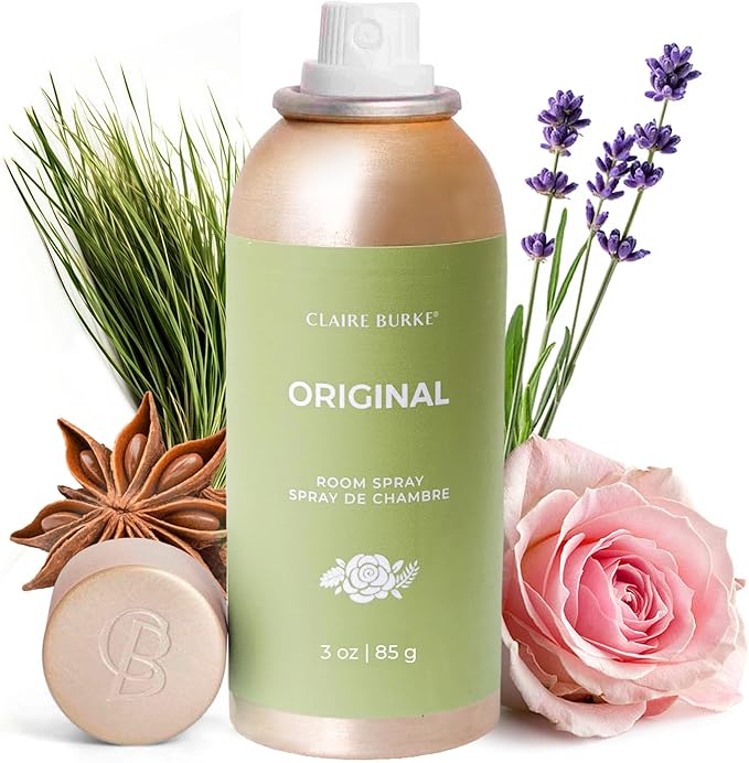 Claire Burke Original Scent Room Spray 3 oz - Fresh Home Fragrance &amp Air Freshener Natural Scent Home Fragrance Long Lasting Natural Air Freshener