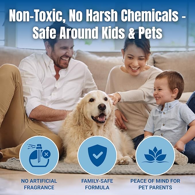 Bioclean Pet Carpet Cleaner &amp Deodorizer – Eliminates Pet Urine Smell Stain &amp Odor Remover No Residue Made in USA – 32oz