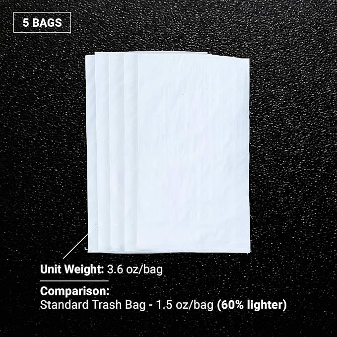 Sandbaggy Large Sandbags - Size: 25 x 40 - Thick Heavy Duty Contractor Bags Heavy Duty Garbage Bags Dumpster Bag Construction Trash Bags 6 mil (5 Bags)