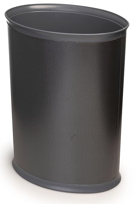 Stephanie Imports Made in USA Silver Platinum 5-Gallon Sleek and Stylish Vinyl Waste Basket (10.25” X 12.5”)