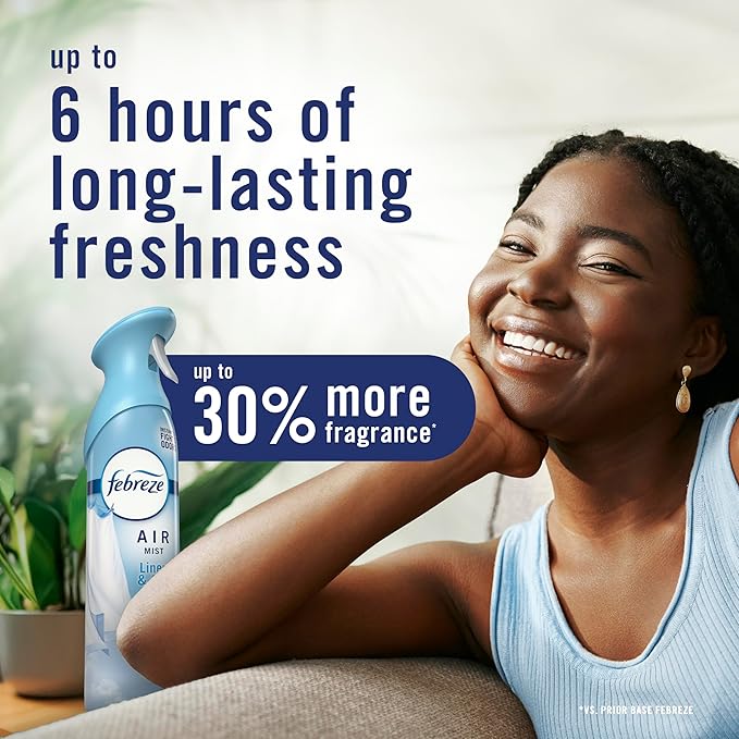 Febreze Air Mist Air Freshener Spray Odor Fighting Room Spray Deodorizer for Home Bathroom Kitchen Office Apartment Dorm Room Classroom Hawaiian Aloha 8.1oz 6ct