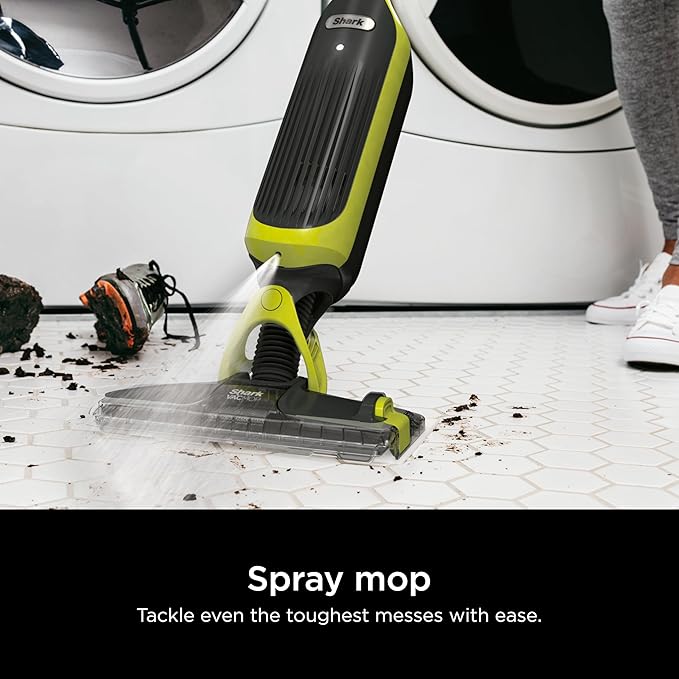 Shark VACMOP Cordless Hard Floor Vacuum Mop Includes 2 Disposable VACMOP Pads and a 12oz VACMOP Solution Charcoal Gray VM180