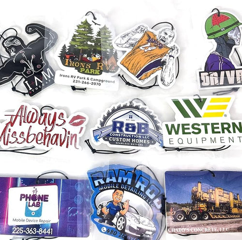 100 PCS Custom Logo Air Freshener Bulk Personalized Car Air Fresheners for Business Branding Real Estate Agents Dealerships and Events