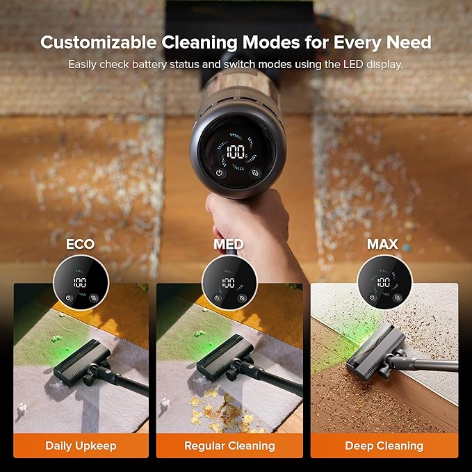 roborock H60 Hub Ultra Cordless Vacuum Cleaner with Auto-Empty Dock 210AW Suction Stick Vacuum Cleaners for Home and Pet Hair Rechargeable 90-Min Runtime Anti-Tangle Brush 140° LED Dust Detection