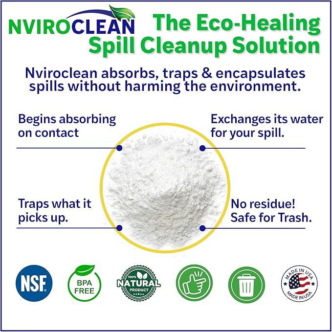 2 LB (Pack of 3) - Absorbs up to 96 LBS! Super Absorbent &amp Encapsulant for Home Cleanup Kit - Quick Fix for Kitchen Spills Pet Messes &amp Household Accidents