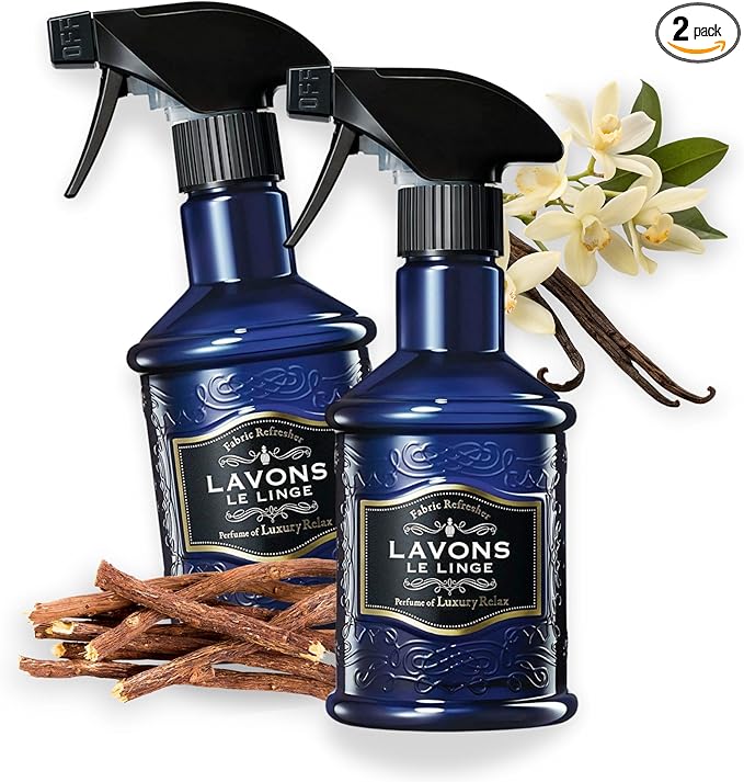 LAVONS Fabric Spray for Clothes Room Spray Kids &amp Pet Safe Fabric Refresher Spray for Home&amp Offices Natural Carpet Freshener from Japan Organic Linen SPRAY for Bedding 12.5 Fl Oz LUXURY RE