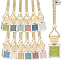36 Pcs Employee Appreciation Gifts Bulk Empty Glass Essential Oil Diffuser Car Air Freshener Diffuser Hanging Ornament for Coworkers Office Staff