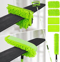 Ceiling Fan Cleaner Duster with 75'' Extension Pole Flexible High Ceiling Fan Blades Cleaning Tool Reusable Skinny Duster for Tight Spaces