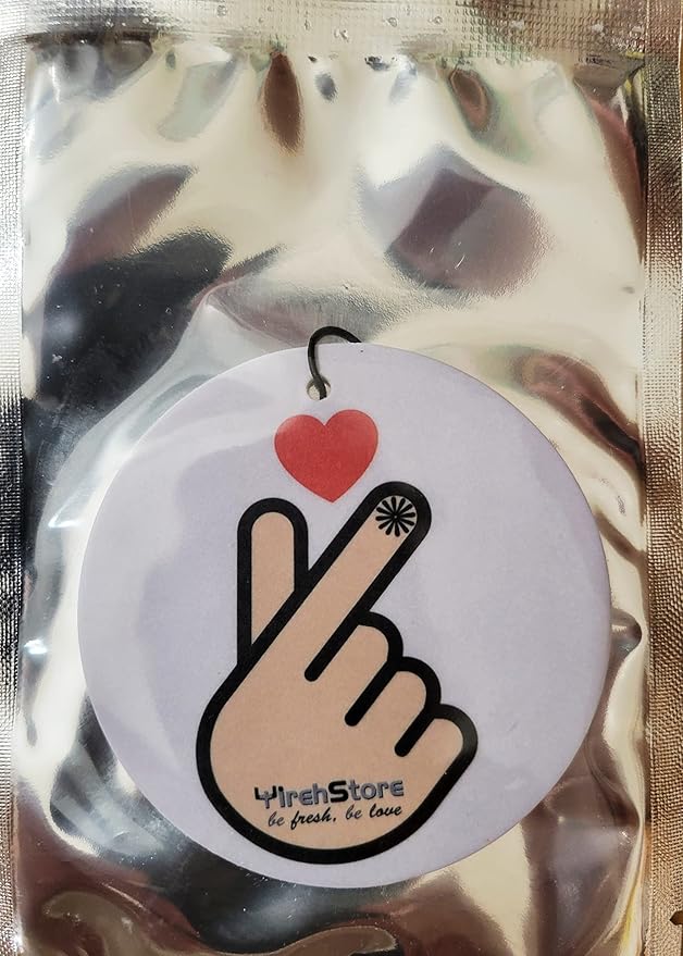 My Shaldan V8 Air Freshener Lime Scent (D41LI) - Quantity 6 Cans and YirehStore Finger Heart Hanging Freshener