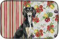Caroline's Treasures Black and Tan Saluki Vegetables Dish Drying Mat Absorbent Dish Drying Mat Pad for Kitchen Counter Dish Drainer Mat for Countertop 14 x 21 Multicolor