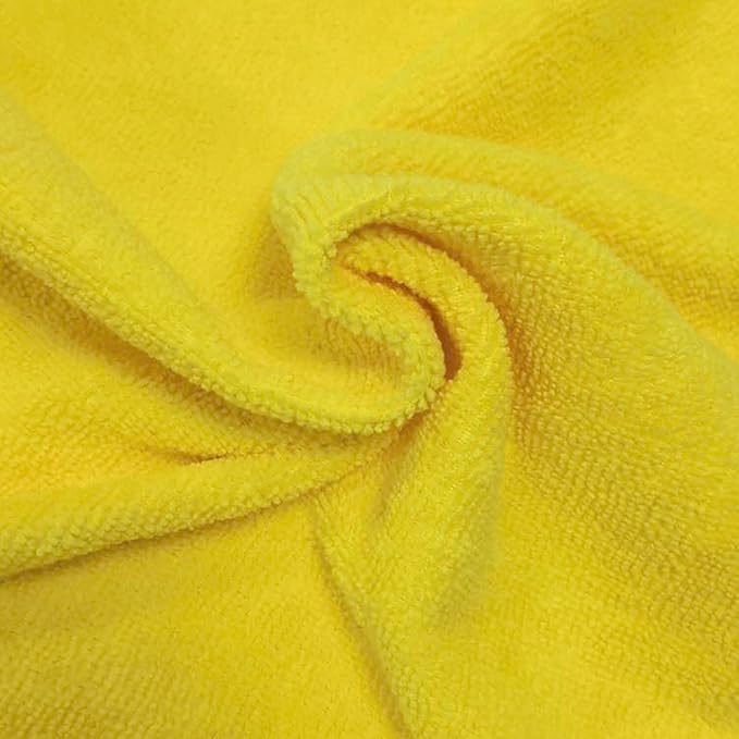 POLYTE Microfiber Cleaning Cloth Ultrasonic Cut Edgeless 14 x 14 in (36 Pack BlueGreenYellow)