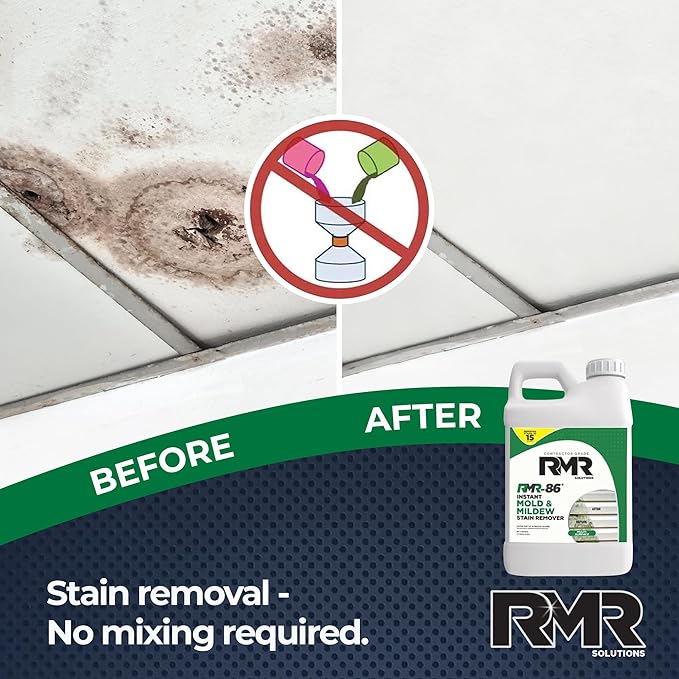 RMR-86 Instant Mold Stain and Mildew Stain Remover Spray - Scrub Free Formula 2.5 Gallon (320 Fl Oz)
