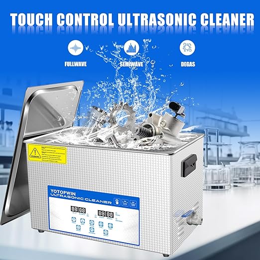 30L Ultrasonic Cleaning Machine with Digital Timer &amp HeaterTouch Button ControlPower-Off MemoryProfessional Lab Ultrasonic Cleaner 600W Sonic Part Cleaner Stain Removal