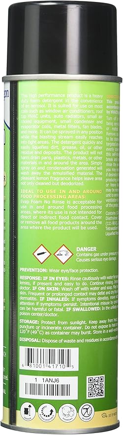 Nu-Calgon Pan-Treat Scum Remover (200 Tablets) and Evap Foam No Rinse Evaporator Coil Cleaner