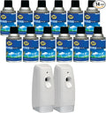 Zep Metered Mist Blue Sky Air Freshener Refill (Case of 12) with Meter Mist 3000 Ultra Dispenser (2 Pack) - 336201 - Lasts Up To 30 Days and Neutralizes Tough Odors
