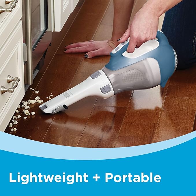 BLACK+DECKER dustbuster AdvancedClean Handheld Vacuum Cordless Compact Home and Car Vacuum with Crevice Tool Rotating Nozzle and Charging Station Large Dust Bowl (CHV1410L)