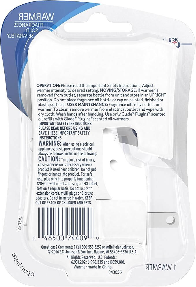 Glade PlugIns Refills Air Freshener Starter Kit Scented and Essential Oils for Home and Bathroom Clean Linen 4.02 Fl Oz 2 Warmers + 6 Refills