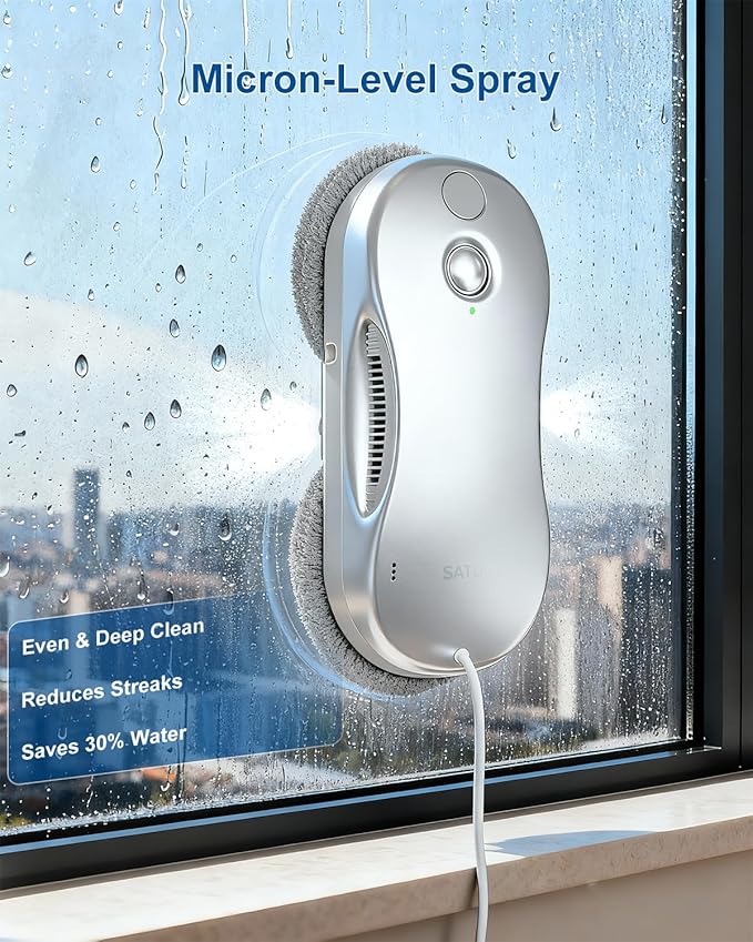 S9PRO Window Cleaning RobotWindow Cleaner Robot with Portable Station Suitable for Stubborn Stains Intelligent Path Planning Automatic Dual Water Spray Edge Detection