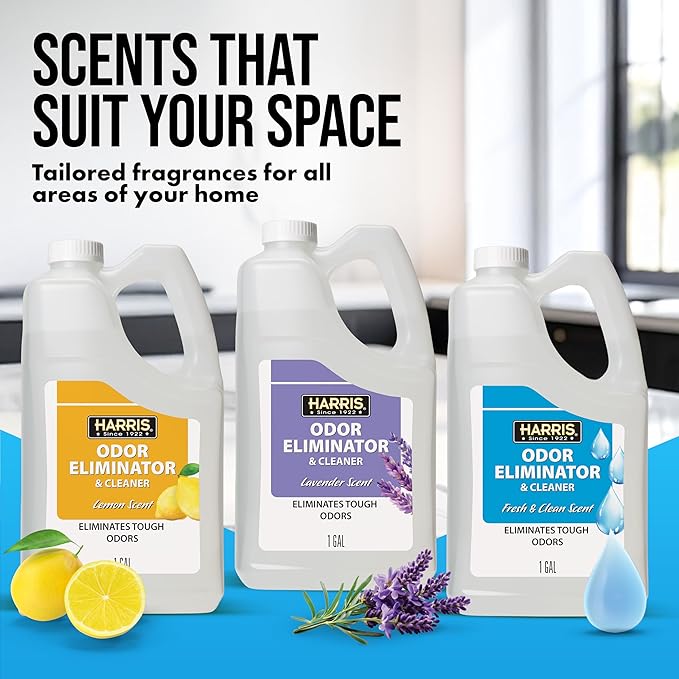 Harris Odor Eliminator and Cleaner Concentrate - 1 Gallon - Fresh &amp Clean Scent