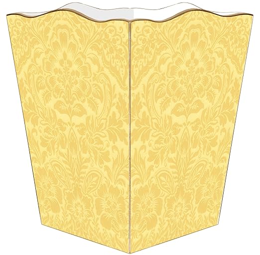Buttercup Damask Wastepaper Basket
