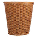ABOOFAN Rattan Woven Trash Can No Lid Household Wastebasket for Kitchen and Bathroom Imitated Rattan Style Sturdy and Stylish Waste Container