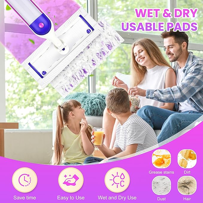 40 Cout Power Mop Pads Refills for Powermop  Multi-Surface Disposablen swiffer Power Mop PadsUnscented Spray Cleaning Repalcement Pads Refill