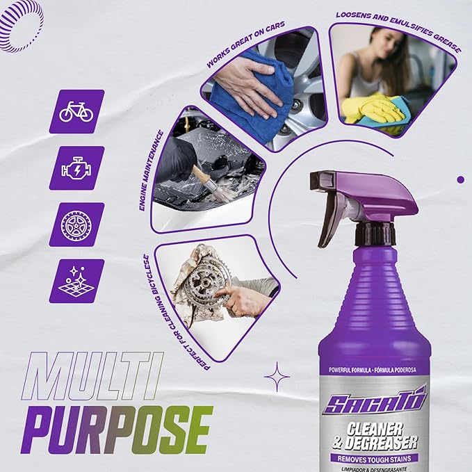 Sacato Cleaner &amp Degreaser Liquid Stainless Steel 64 Fl Oz 2 Pack