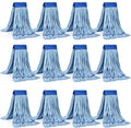 Matthew Microfiber Tube Mop(MeduimBlue12Pack) Heavy Duty Mop Head ReplacementExcellent AbsorbencyPremium launderabilityReusableLoop end for HomeCommercial&ampIndustrial Use