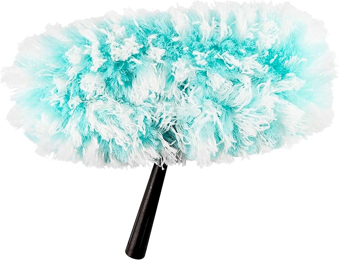 Fuller Brush Fuzzy Fan Duster – Dust &amp Clean Ceiling Fans Walls Woodwork – Polystatic &amp Microfiber Grabs &amp Holds Dust Lint Cobwebs &amp Dirt - Fan Duster Head Only (Teal)