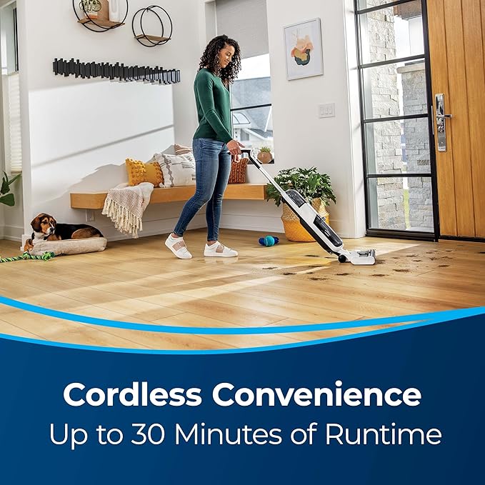Bissell TurboClean Cordless Hard Floor Cleaner Mop and Lightweight Wet/Dry Vacuum 3548