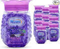 WIZARD Odor Eliminator Gel Beads - 12 oz Pack of 12 - Air Freshners For Bathroom. Rooms Per Areas and Car Freshner (VANILLA LAVENDER)