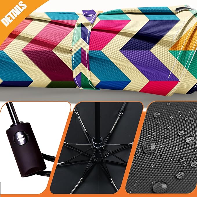 Small Compact Travel Automatic Folding Umbrella for Women Portable Lightweight Rain Wind UV Sun Shade