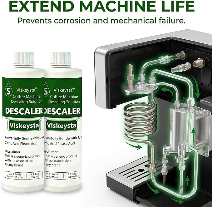 Descaling Solution for Mr. Coffee Machines 2 Bottles (250ml/8.5 fl oz each)