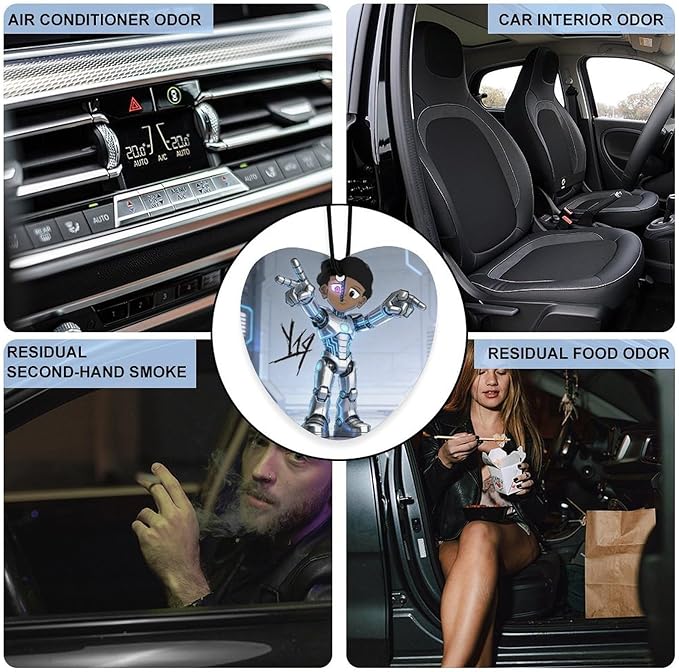 5PCS Car Air Freshener Hanging Personalized Double Sided Tech Kid Car Fresheners Long Lasting New Cars Scents Cute Automotive Freshies for Closets Drawers (tea)