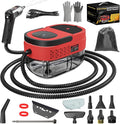 Handheld Steam Cleaner for Home 2500W High Temperature Pressurized Machine 1.6L Water Tank Handle-controlled Steam Output Portable Cleaning Steamer for Car Bed Bugs Furniture Grout (Red)