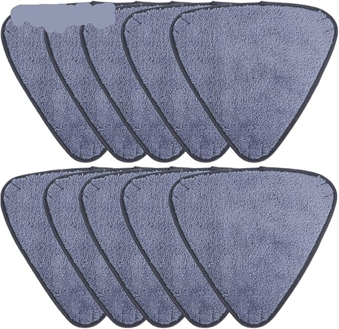 5/10pcs Triangle Microfiber Mop Pads Large Glass Sweeping CleaningCloth Dust Replacement Head Clean Tool(10Pcs Yellow)