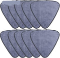 5/10pcs Triangle Microfiber Mop Pads Large Glass Sweeping CleaningCloth Dust Replacement Head Clean Tool(10Pcs Yellow)