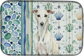 Caroline's Treasures White Whippet Coastal Sea Glass Dish Drying Mat Absorbent Dish Drying Mat Pad for Kitchen Counter Dish Drainer Mat for Countertop 14 x 21 Multicolor