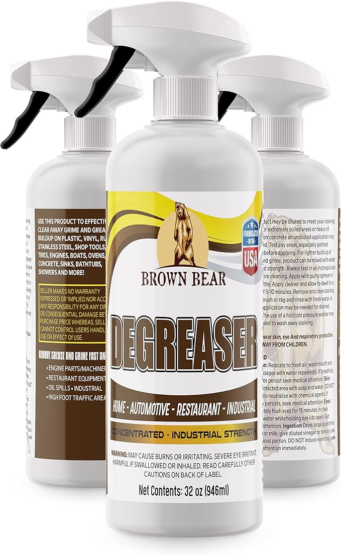 Heavy Duty Cleaner and Degreaser | Remove Oil From Driveway and Garage Floors | Remove Grease and Grime From Machine and Engine Parts | Remove Grease and Buildup From Ovens and Microwaves