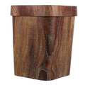 jojofuny Rustic Wood Grain Bathroom Trash Bin Medium Wastebasket for Home Office Outdoor Use Easy to Clean Maintain Elegant Design for Decor Styles